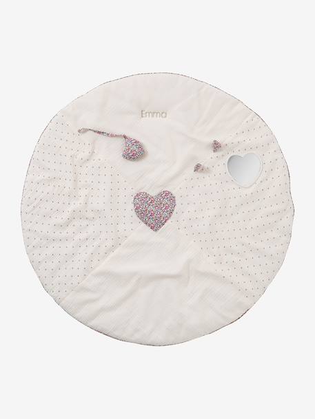 Tapis d'éveil en gaze de coton détails en tissu Liberty rose pâle 3 - vertbaudet enfant 