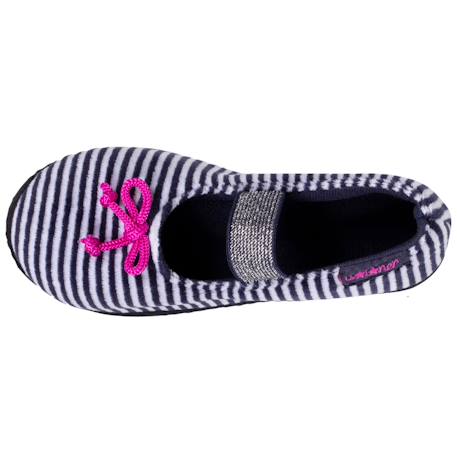 Chaussons ballerines semelle antidérapante Rayures 2 - vertbaudet enfant 