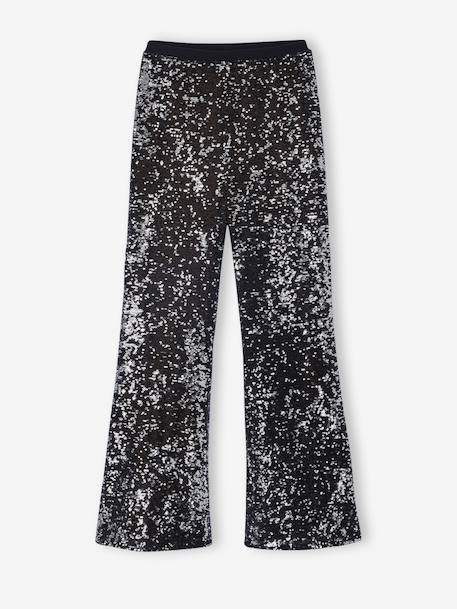 Pantalon fille à sequins argent 1 - vertbaudet enfant 