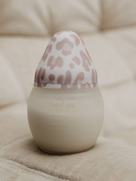Biberon BibRond 150 ml ELHEE blanc imprimé+rose imprimé 3 - vertbaudet enfant 