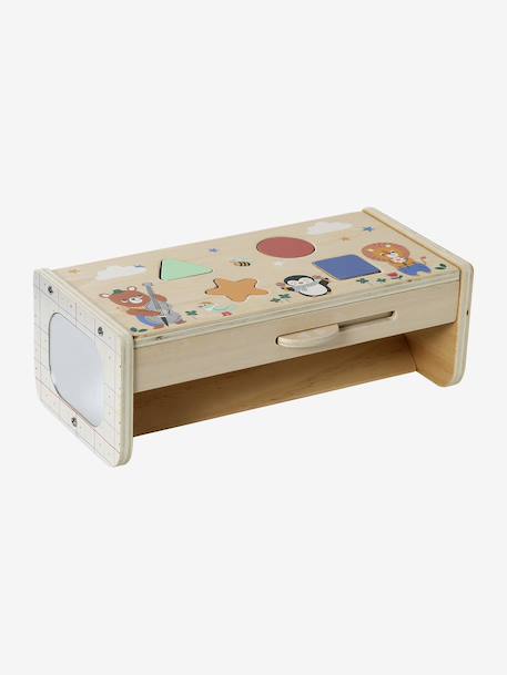 Boîte à formes 2 en 1 LES ANIMAUX JOYEUX en bois FSC® jaune 1 - vertbaudet enfant 