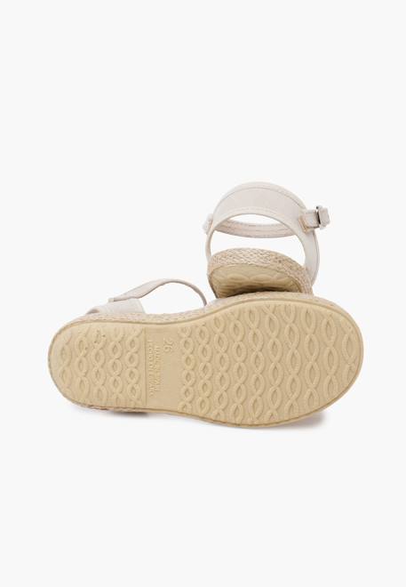 Espadrilles plates étoile brodée Écru+Rose 3 - vertbaudet enfant 