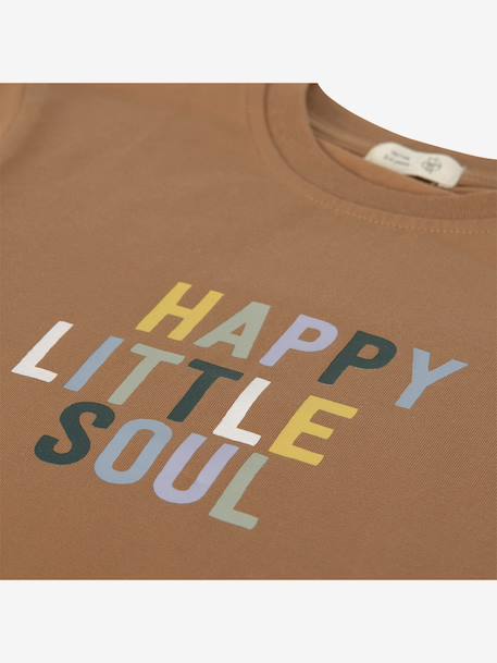 Ttee-shirt caramel enfant Little Gang LÄSSIG caramel 3 - vertbaudet enfant 