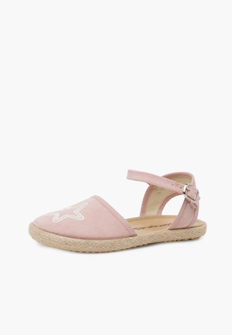 Espadrilles plates étoile brodée Écru+Rose 8 - vertbaudet enfant 