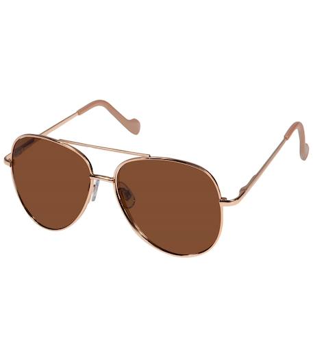 Lunettes de soleilforme pilote enfant 10 à 12 ans, verres polycarbonates catégorie 3 Noir+Or rose 10 - vertbaudet enfant 