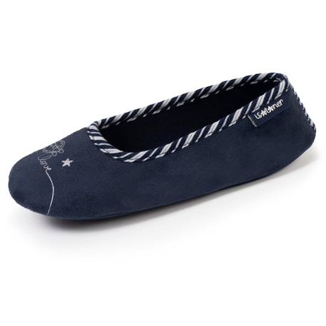 Chaussons ballerines broderie argentée, très confortables Marine 1 - vertbaudet enfant 