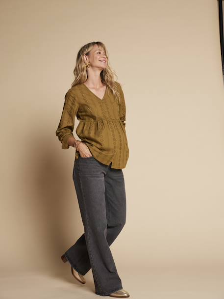 Blouse grossesse et allaitement en broderie anglaise olive 9 - vertbaudet enfant 