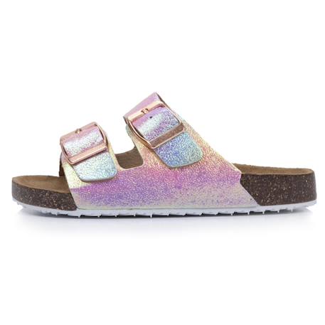Sandales de plage à doubles brides - semelle confortable et légère Camo+Marine surpiqûre+Multico+Rose 15 - vertbaudet enfant 
