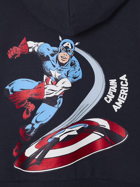 Sweat-shirt Marvel Avengers Captain America à capuche marine 4 - vertbaudet enfant 