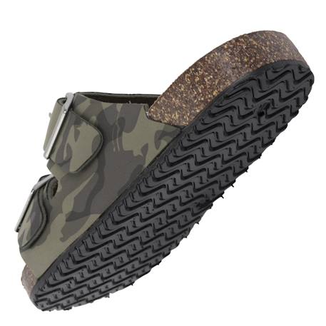 Sandales de plage à doubles brides - semelle confortable et légère Camo+Marine surpiqûre+Multico+Rose 5 - vertbaudet enfant 