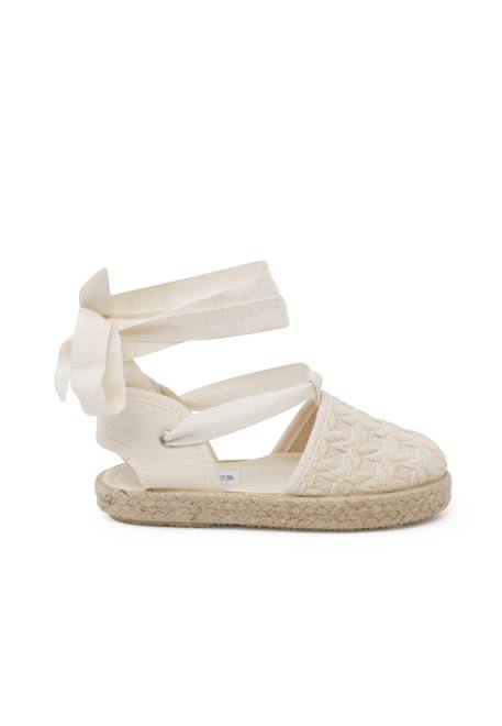 Espadrilles effet tressage rubans Blanc+Écru 7 - vertbaudet enfant 