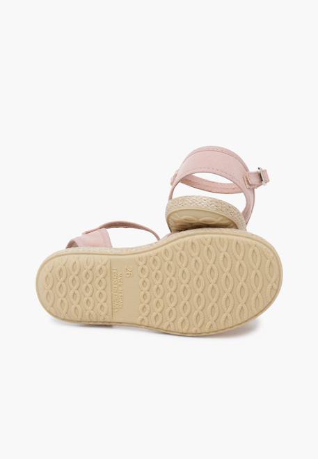 Espadrilles plates étoile brodée Écru+Rose 9 - vertbaudet enfant 