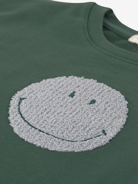 Sweat enfant Smile Little Gang LÄSSIG vert 6 - vertbaudet enfant 