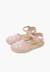 Espadrilles plates étoile brodée Écru+Rose 10 - vertbaudet enfant 