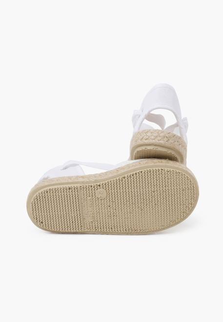 Espadrilles effet tressage rubans Blanc+Écru 3 - vertbaudet enfant 