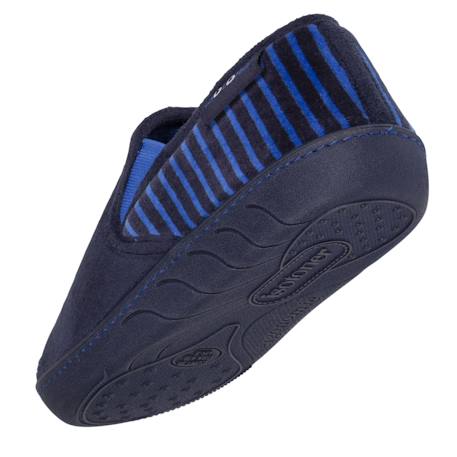 Chaussons mocassins en suédine ultra douce, semelle ergonomique confort, enfilage facile, semelle antidérapante Marine 5 - vertbaudet enfant 