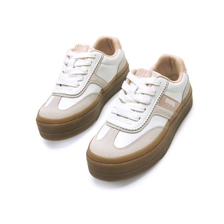 Sneakers filles synthétique lacets Rose clair 2 - vertbaudet enfant 