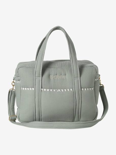 Sac à langer évolutif 24 ou 48h personnalisable vert sauge 12 - vertbaudet enfant 