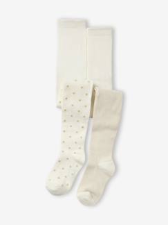 -Lot de 2 paires de collants irisés fille