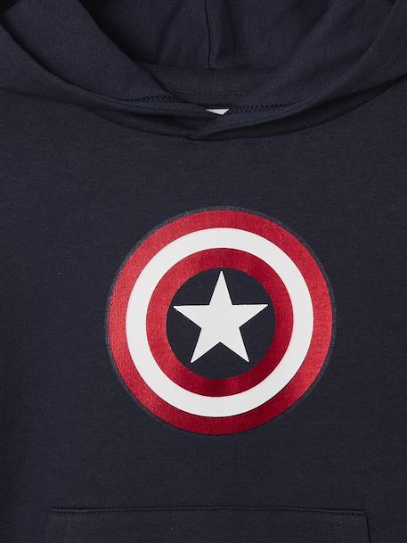 Sweat-shirt Marvel Avengers Captain America à capuche marine 5 - vertbaudet enfant 
