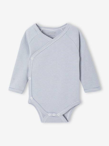 Lot de 5 bodies ouverture naissance bleu 4 - vertbaudet enfant 