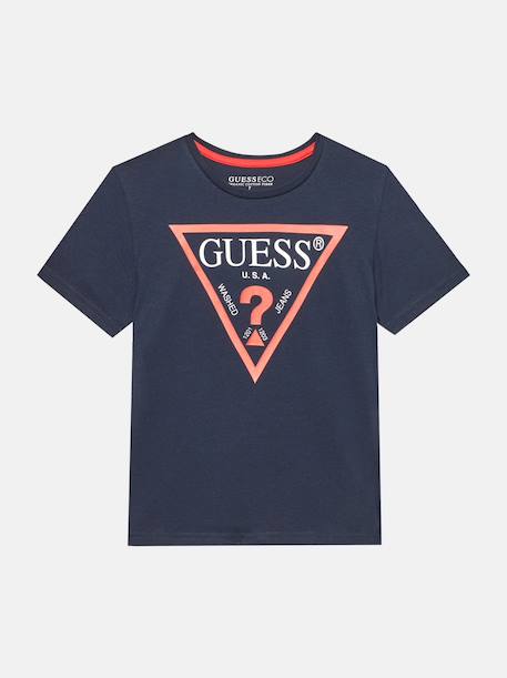 T-shirt  manches courtes Blanc 12204+Bleu foncé 12693+Gris 17799+Noir+Rouge 3 - vertbaudet enfant 