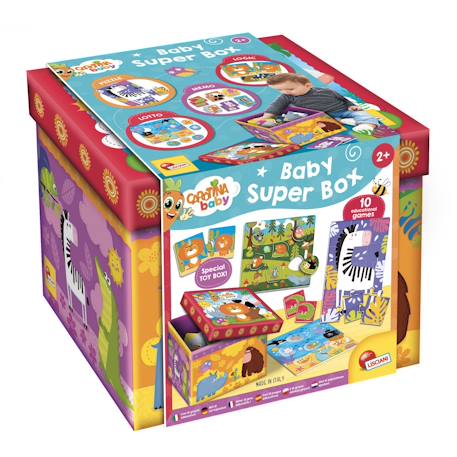 Carotina baby super box + jeux educatifs - boîte avec jeux educatifs, puzzles, Jeux d'Association MULTICOLORE 1 - vertbaudet enfant 