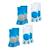 Lot de 4 paires de chaussettes mi-basses garçon essentiel Turquoise-blanc 3 - vertbaudet enfant 