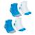 Lot de 4 paires de chaussettes mi-basses garçon essentiel Turquoise-blanc 2 - vertbaudet enfant 