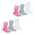 Lot de 6 paires de chaussettes mi-hautes fille essentiel wilson Rose-gris-blanc 1 - vertbaudet enfant 
