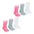 Lot de 6 paires de chaussettes mi-hautes fille essentiel wilson Rose-gris-blanc 2 - vertbaudet enfant 