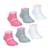 Lot de 6 paires de chaussettes basses fille essentiel Rose-gris-blanc 2 - vertbaudet enfant 