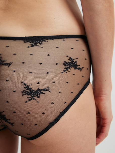 Lot de 3 culottes de grossesse en dentelle brodée bordeaux 2 - vertbaudet enfant 