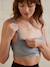 Brassière de grossesse et d'allaitement en coton biologique* Homewear gris chiné+noir 4 - vertbaudet enfant 