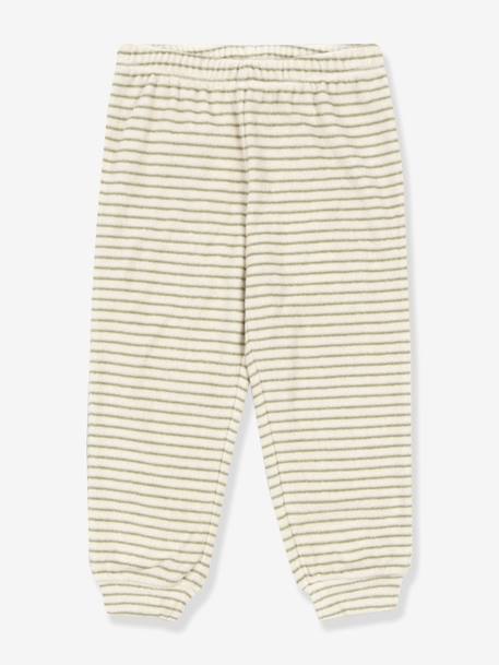 Pantalon ample en éponge beige 2 - vertbaudet enfant 