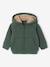 Cardigan bébé en molleton zippé à capuche doublée vert sapin 1 - vertbaudet enfant 