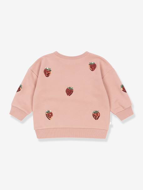 Sweat-shirt Lou motifs en sequins rose 2 - vertbaudet enfant 