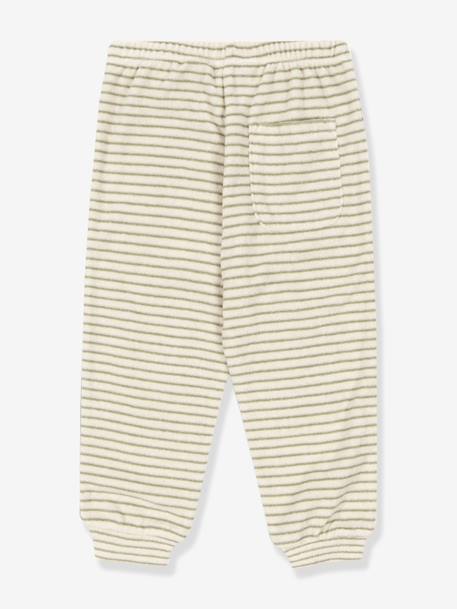 Pantalon ample en éponge beige 1 - vertbaudet enfant 
