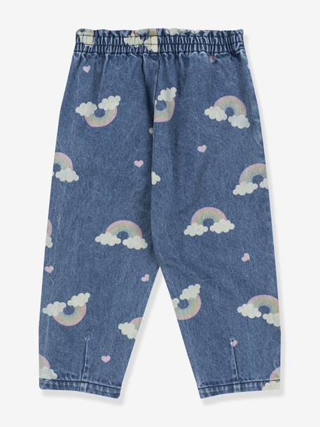 Pantalon imprimé en denim Magot bleu jean 2 - vertbaudet enfant 