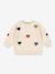 Sweat-shirt Lou motifs coeurs beige 1 - vertbaudet enfant 