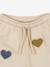 Pantalon jogging en molleton motifs coeurs beige 3 - vertbaudet enfant 
