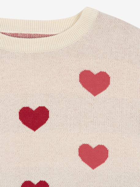 Pull motifs Coeurs rose 3 - vertbaudet enfant 