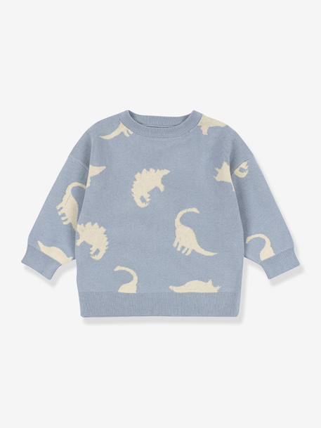 Pull motifs dinosaures KONGES SLOJD gris 1 - vertbaudet enfant 