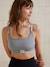 Brassière de grossesse et d'allaitement en coton biologique* Homewear gris chiné+noir 5 - vertbaudet enfant 