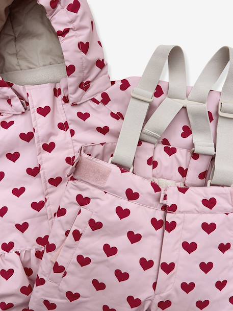 Veste coupe-vent imperméable motifs coeurs Mismou gris+rose 15 - vertbaudet enfant 