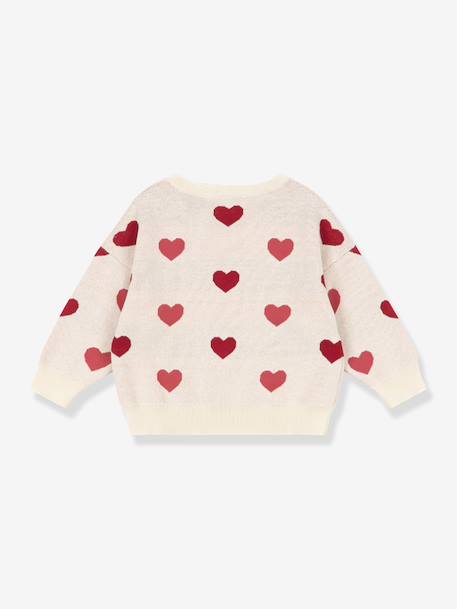 Pull motifs Coeurs rose 2 - vertbaudet enfant 