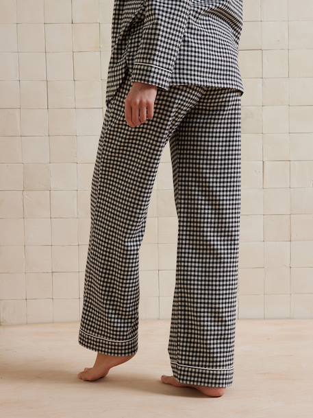 Ensemble 2 pièces pyjama de grossesse coton vichy carreaux noir 5 - vertbaudet enfant 