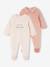 Lot de 2 pyjamas bébé fille en velours rose pâle 1 - vertbaudet enfant 