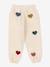 Pantalon jogging en molleton motifs coeurs beige 2 - vertbaudet enfant 