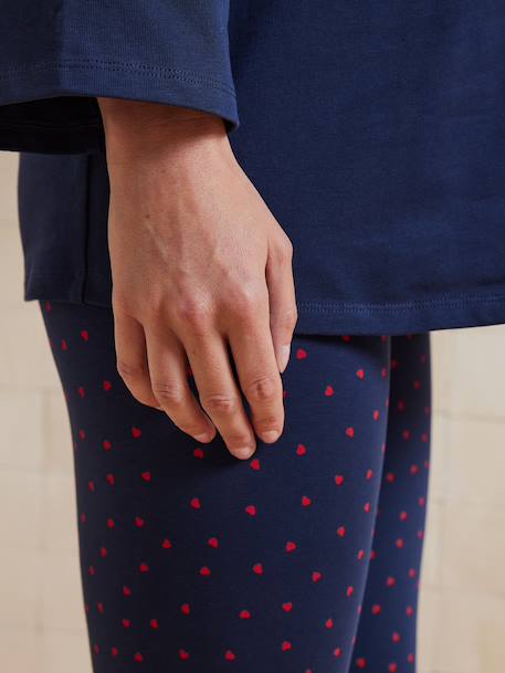 Ensemble 2 pièces pyjama de grossesse 'mon amour' marine 6 - vertbaudet enfant 